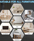 Visual guide showing furniture types suitable for Heavy Duty Furniture Movers And Sliders For Carpet And Hardwood Floors.