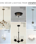Showcase of various Enbrighten lighting fixtures including Dual Head Flush Mount LED Ceiling Light Fixture Black Modern Farmhouse Hallway Lighting Energy Efficient LED Ceiling Lights Sleek Black Finish Recessed Style For Hallways And Rooms 63182.