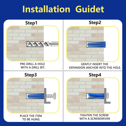 Installation guide for 240 Piece Conical Concrete Anchors And 304 Stainless Steel Screws Kit With Two Drill Bits