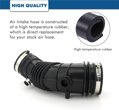 Honda Air Intake Hose Duct Tube Replacement For 2008 2012 Accord 2.4L Ex Ex-L LX LX-S And 2012 2015 Crosstour 2.4L High Temperature Rubber