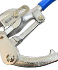 Beefy Heavy Duty Handheld Hole Punch Kit for aviation sheet metal and plastic, close-up of tool with adjustable edge guide.