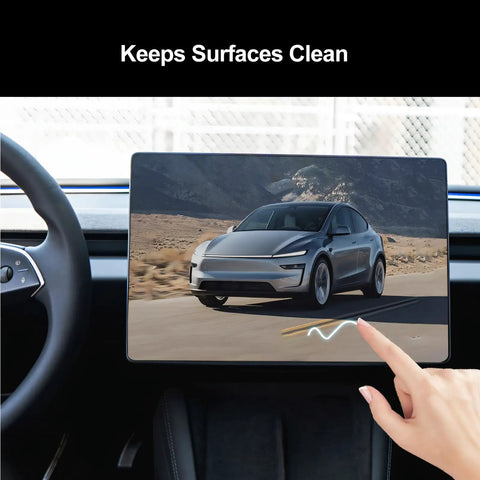 Tesla Model Y Juniper Plus Model 3 Highland Matte Screen Protector 9H Tempered Glass Anti Glare Display Guard on dashboard