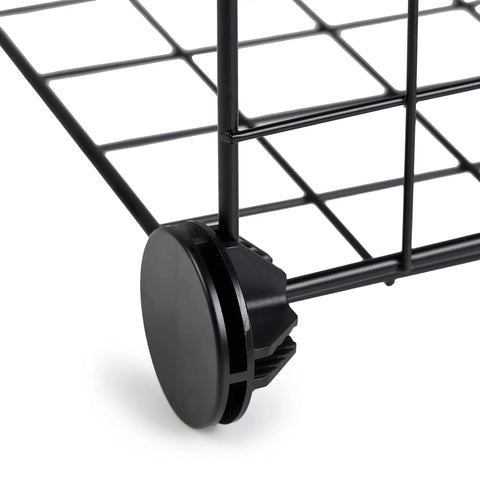 Six Cube Wire Grid Shelf With Stackable Metal Storage Rack And Modular Black Steel Organizer Featuring No Sweat Assembly And Rock Solid Powder Coated Panels Total Gamechanger For Any Home Space