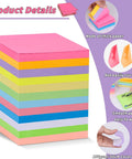 Bulk 60 Pads Sticky Notes 3 By 3 Inches 75 Sheets Each In 12 Colors showing thick paper and smooth writing surface