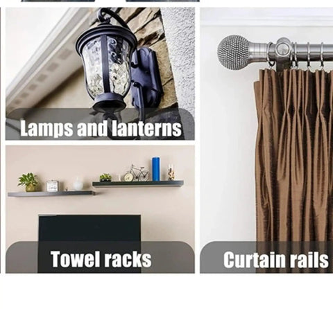Lamps and lanterns, towel racks, and curtain rails showcasing Drywall Anchor And Screw Kit Featuring 270 Anchors And 135 Screws.
