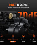 Compact 2.1 Gallon Oil Free Air Compressor With 1.2HP Motor showing 70dB noise level in comparison to other sound levels.
