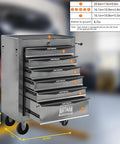 Industrial Grade Rolling Tool Storage Cabinet With Tough Steel Top And Glide Smooth Ball Bearing Slides Mobile Garage Chest With Brake Caster Wheels For Weekend Warriors And Daily Shop Grind Projects Silver showing organized drawers and sturdy design.