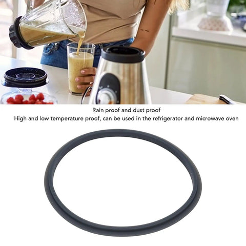 Seal Gasket Replacement Silicone O Ring for Kitchen Appliances shown beside a blender