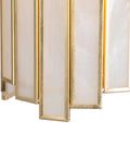 Detailed view of Gold Pendant Lighting With White Glass Cylinder For Kitchen Island, Hallway, Foyer, Bedroom, And Dining Room.