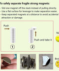 Guide for safely separating Beastly Strong Neodymium Disc Magnets N52 0.5 Inch By 0.1875 Inch 32 Pack without damage