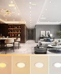 3 Inch LED Recessed Downlight 5W Dimmable Ceiling Fixture 40W Halogen Equivalent CRI80 5000K Daylight White in modern living room