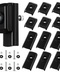 Six Pack Canopy Truss End And Cross Bar Connectors For Ten By Ten Pop Up Canopy Awning Replacement Kit shown with clips, washers, screws, and nuts.