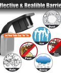 2 Inch Trailer Hitch Cover Plug Cap for Universal 2x2 Receiver Tubes, protection graphic against dust, ice, pests, rain, and snow.