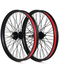 Heavy Duty 20 Inch Bike Wheel Set Front And Rear With 1.85 Inch Wide Double Wall Aluminum Rims, 12 Gauge 48 Spokes