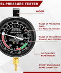 12V Digital Timing Light With Tachometer And Advance Angle Inductive Ignition Timing Light Gun Vacuum And Fuel Pump Tester Gauge Leak Pressure Diagnostics Kit For Car Motorcycle Marine All In One Pro Grade Workshop Ready Emergency Diagnostic Tool fuel pressure tester gauge with brass connector