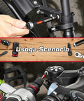 106 Piece Impact Screwdriver Bit Set With Three Drawer Steel Toolbox in use for bike repair, showing magnetic bits.