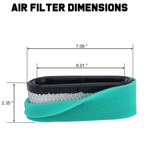 Air filter dimensions for Carburetor Tune Up Kit for Briggs and Stratton Engines 12HP to 13HP Fits 28D707 28M707 28R707