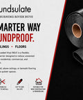 Premium Mass Loaded Vinyl Soundproofing Rolls Heavy Hitter in black for walls and ceilings, flexible and tear resistant.