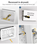 Step-by-step installation guide for Recessed In Wall TV Media Box With Ventilated Cooling To Hide Streaming Boxes And Routers For A Straight Fire Media Setup Supporting Up To 22 Lbs.