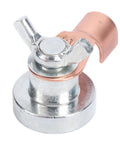 Super Cool Welding Magnetic Grounding Clamp For Fast Setup In Shop Or Garage, metal connector with copper and stainless steel parts.