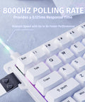 Top Shelf 60 Percent Hall Effect Keyboard And Wireless Mouse Combo Featuring 8K Polling Rate And Ultra Low Latency close-up of keyboard showing key details and cable connection.