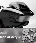 Beefed Up Waterproof Front Headlight Guard For Road Glide CVO FLTRXSE 2023 2024 And Road Glide ST 2024 Smoky Gray acrylic material