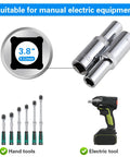 8mm Deep Socket Set 3/8 Inch Drive 6 Point With Radius Corner Design for auto maintenance tools and electric equipment compatibility