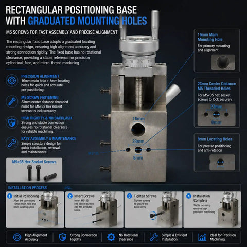Heavy Duty Lathe Tool Post Assembly Featuring Smooth Cross Slide Motion Plus Dead Nuts Accurate Cast Iron Block Built Tough For Benchtop Hobbyists Handling Tight Spot Machining Jobs