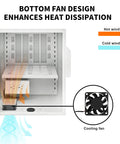 Inside view of Built Damn Tough Nema Outdoor Electrical Box Enclosure with bottom fan design for heat dissipation.