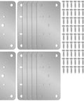 Soft Close Hinge Repair Kit For Cabinet Doors Quiet Self Closing Dampers To Stop Slamming Anti Pinch Design, metal plates and screws