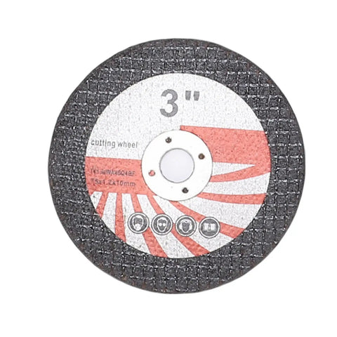 Tough As Nails Cordless Mini Circular Saw 3 Inch cutting wheel designed for wood, metal, stone, and plastic cutting.
