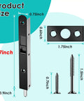 Two Pack 7 Inch Flush Bolts For Double Doors Heavy Duty Black Plated Latch Bolts For Inactive Leaf Secure French Door Opening