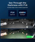 Comparison of Dual-Lens 16MP UHD PoE Security Camera With 180-Degree Panoramic View F1.6 color night vision modes, spotlight on/off