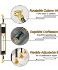 Solid As A Rock Adjustable Aluminum Baluster Spindle Kit For Porch Staircase Flexible 0 To 270 Degree Tilt Handrail Posts showcasing rotatable column head.
