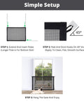 Simple setup guide for Retractable Mesh Dog Gate For The House No Drilling Portable Folding Baby Gate Install Anywhere With 3 Poles And 8 Hooks