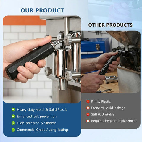 Universal Ice Cream Maker Lever Replacement Durable Built Tough Plastic And Metal Handle Easy Install Adjustable Size Fits Most Machines Ice Cream Maker Parts And Valve Control Accessory being installed on equipment.