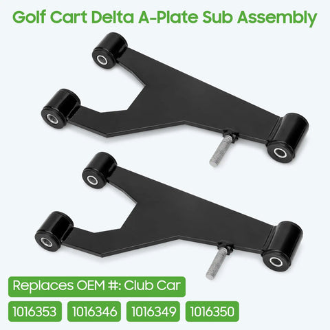 Delta A Plate Front Suspension A Arm Kit For Club Car DS 1993 Up Gas And Electric, two heavy-duty steel sub assemblies