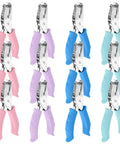 12 Pcs Handheld One Quarter Inch Hole Punches For Crafts With Grip Handles, Round Single Hole Punchers, Blue Pink Green