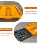 Modular Spill Containment Platform 2000 Lbs Capacity With Drain Outlet And Forklift Pockets Stackable Leakproof Tray For Industrial Garage Basement Use 28 By 28 By 6 Inches Built To Last Beefed Up UV Stabilized
