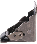 Built Tough Folding Table Leg Brackets With Self Locking Hinge Heavy Duty Galvanized Steel Extension Supports close-up side view.