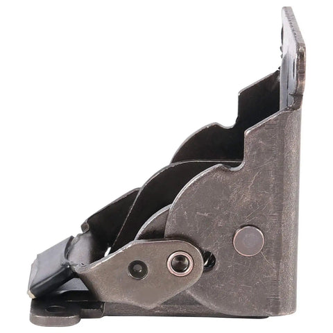 Built Tough Folding Table Leg Brackets With Self Locking Hinge Heavy Duty Galvanized Steel Extension Supports close-up side view.