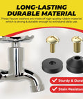 Assorted Faucet Washers Kit For Indoor And Outdoor Repair, DIY Home Plumbing Essentials, showing durable rubber washers and screws.