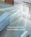 Heavy Duty Evaporative Air Cooler With Three Speed Settings And Six Included Ice Packs For Smooth Swamp Cooling That Kicks Summer Heat To The Curb, positioned in a spacious area.