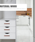 Solid Wood Drawer Pull Handles Set 6 Pack 96mm Hole Spacing Rustic Tea Color Cabinet Furniture Hardware in modern kitchen