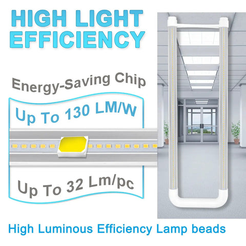 Brighten Any Space With 36W U Bend LED Tube Light T8 T12 5400 Lumens 3500K Warm Light Replaces 2 Fluorescent Tubes, lamp details