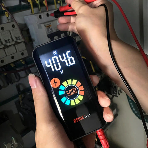 Using Rechargeable Pocket Digital Multimeter With Color LCD Display, Auto-Ranging 6000 Counts for voltage measurement