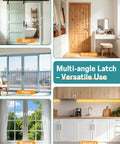 Lock Down Your Doorway With Heavy Duty White U Shaped Sliding Door Lock Featuring Tough Anti Pry Rotating Latch For 90 Or 180 Degree Barn Doors Quick High Mount Setup in various home settings.