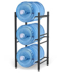 Heavy Duty Steel Water Jug Holder Stand For 5 Gallon Bottles, 3 Tier Water Bottle Organizer holding three jugs