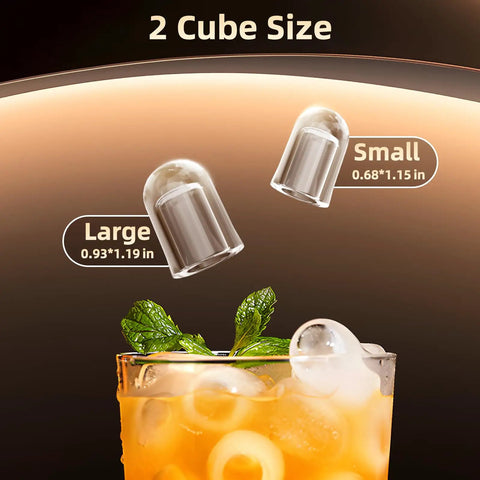 Portable Ice Maker With Self Cleaning Function 8 Cubes In 6 Minutes 26 Lbs Per Day Countertop Ice Machine ice sizes S and L