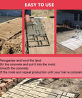 DIY installation of Reusable Concrete Walkway Molds 2 Pack 17.5 Inch 15.5 Inch 1.5 Inch Path Paver Set creating a garden path.